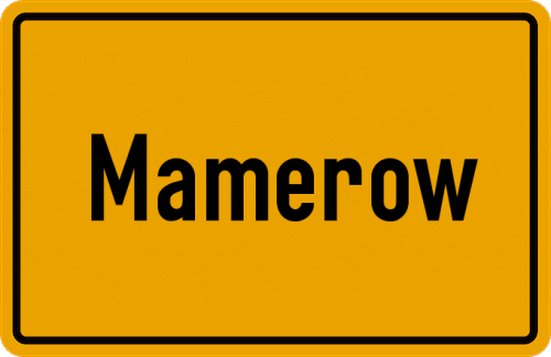 Ortsschild Mamerow