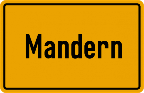 Ortsschild Mandern, Waldeck