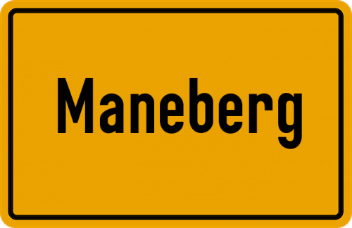 Ortsschild Maneberg