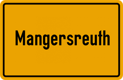 Ortsschild Mangersreuth