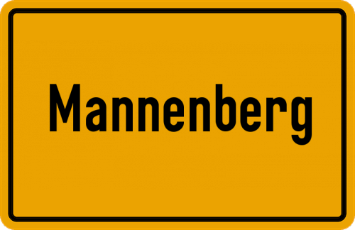 Ortsschild Mannenberg