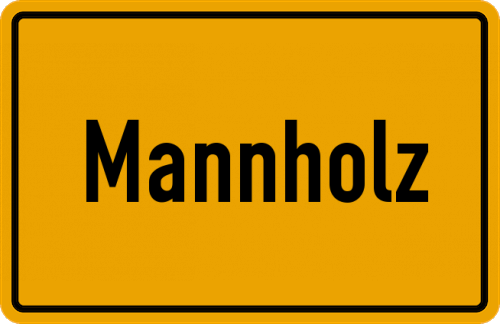 Ortsschild Mannholz