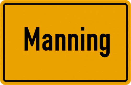 Ortsschild Manning