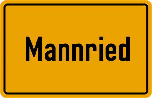 Ortsschild Mannried, Ilm