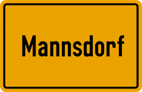 Ortsschild Mannsdorf