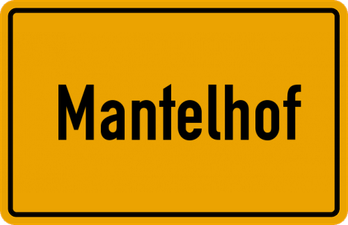 Ortsschild Mantelhof