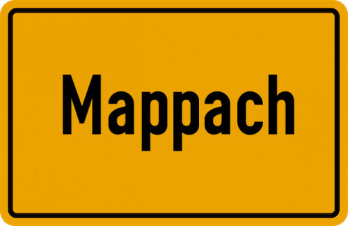 Ortsschild Mappach