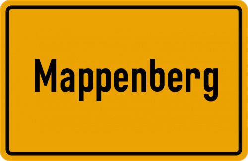 Ortsschild Mappenberg