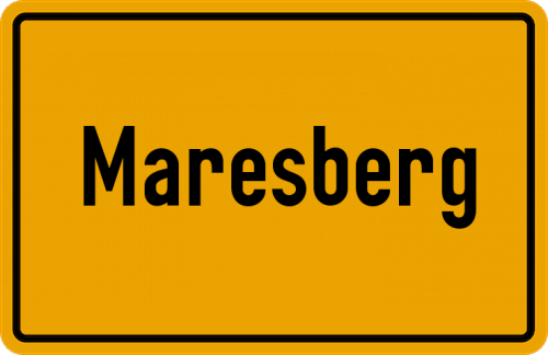 Ortsschild Maresberg
