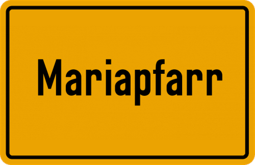 Ortsschild Mariapfarr