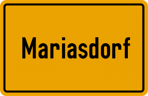 Ortsschild Mariasdorf