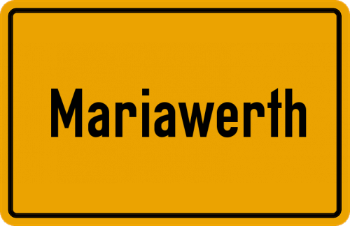 Ortsschild Mariawerth