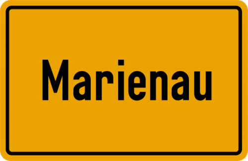 Ortsschild Marienau, Kreis Hameln
