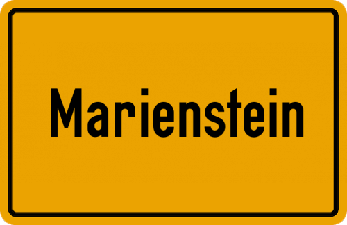 Ortsschild Marienstein, Oberbayern