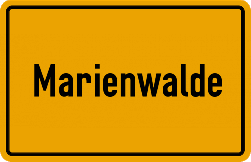 Ortsschild Marienwalde