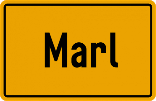 Ortsschild Marl