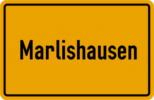 Ortsschild Marlishausen
