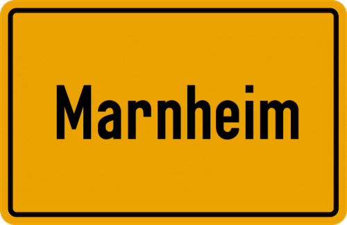 Ortsschild Marnheim, Pfalz