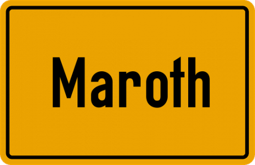 Ortsschild Maroth, Westerwald