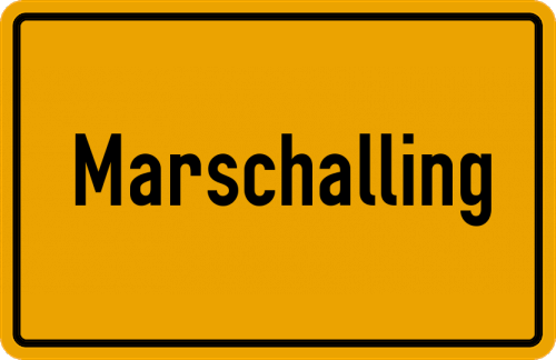 Ortsschild Marschalling, Kreis Eggenfelden