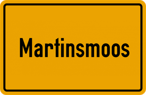 Ortsschild Martinsmoos