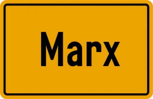 Ortsschild Marx