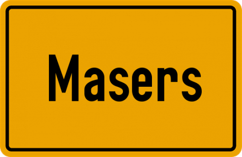 Ortsschild Masers, Kreis Kempten, Allgäu