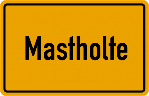 Ortsschild Mastholte