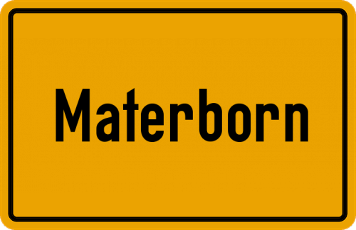 Ortsschild Materborn