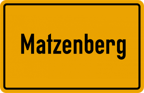 Ortsschild Matzenberg