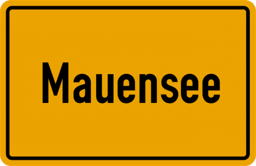 Ortsschild Mauensee
