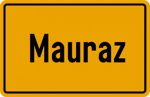 Ortsschild Mauraz