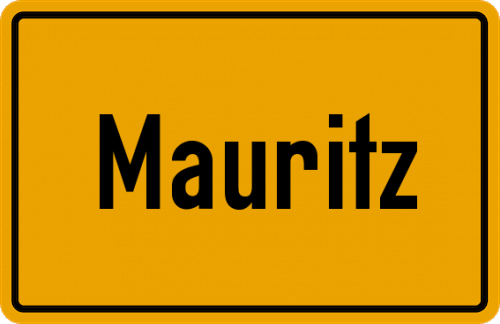 Ortsschild Mauritz