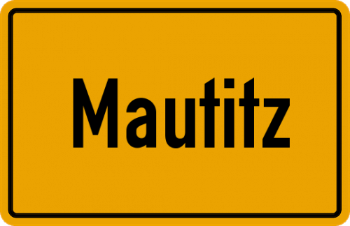 Ortsschild Mautitz