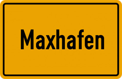 Ortsschild Maxhafen, Kreis Steinfurt