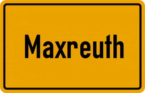 Ortsschild Maxreuth