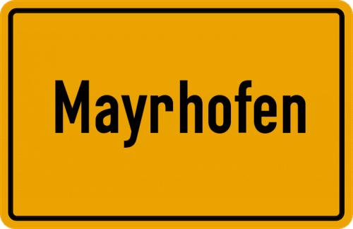Ortsschild Mayrhofen