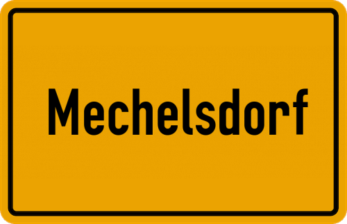 Ortsschild Mechelsdorf