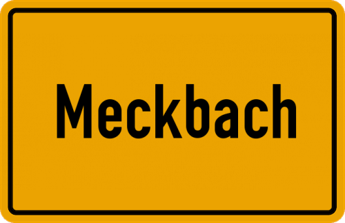 Ortsschild Meckbach