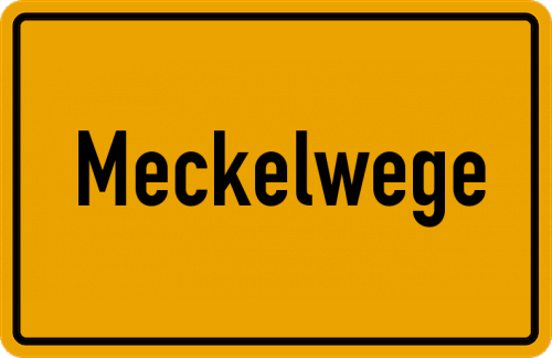 Ortsschild Meckelwege