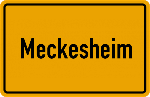 Ortsschild Meckesheim