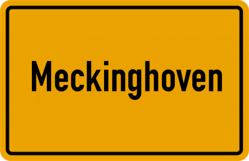 Ortsschild Meckinghoven