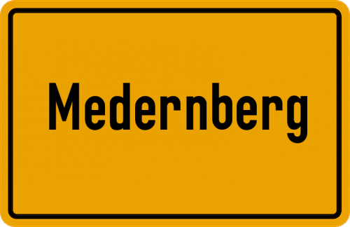 Ortsschild Medernberg