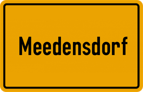 Ortsschild Meedensdorf
