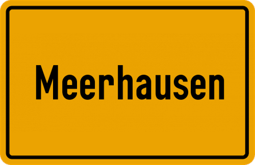 Ortsschild Meerhausen