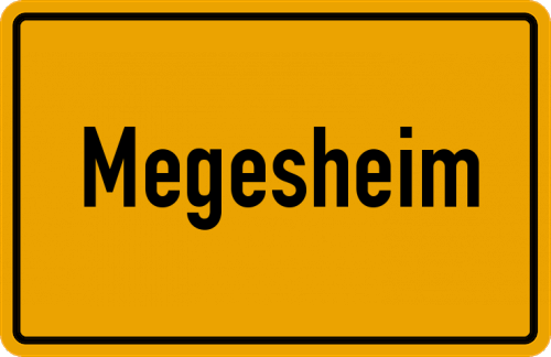Ortsschild Megesheim