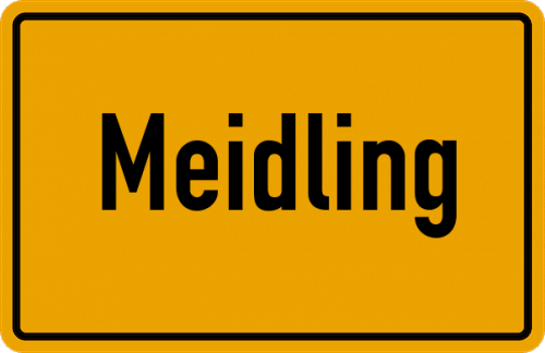 Ortsschild Meidling