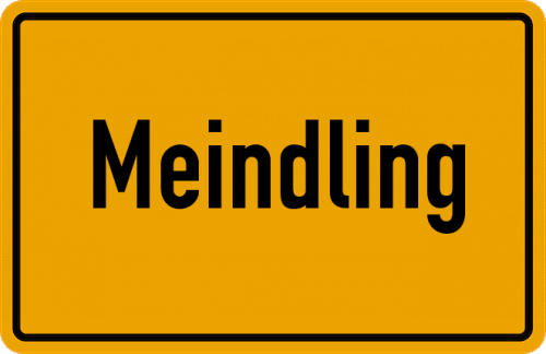Ortsschild Meindling