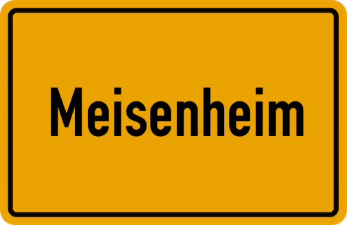 Ortsschild Meisenheim, Glan