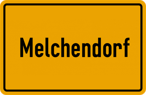 Ortsschild Melchendorf